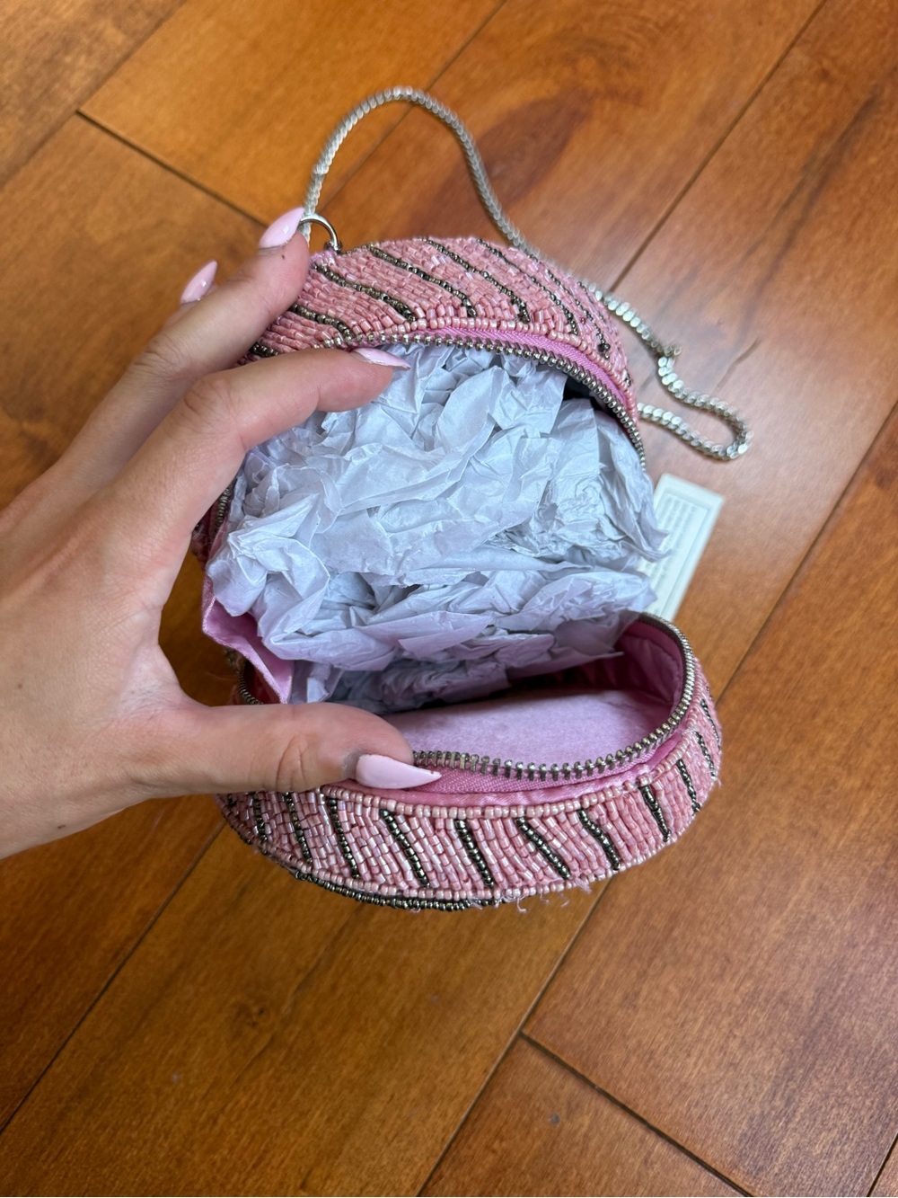Maryland Crab Beaded Crossbody Bag - Pink & red - Picture 5 of 5